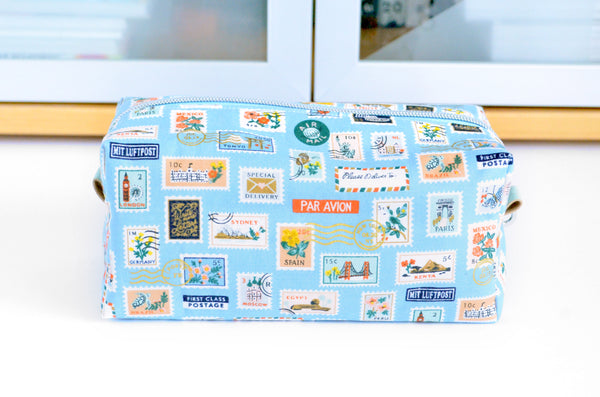 Light Blue Rifle Paper Co Bon Voyage- Jumbo & Boxy Toiletry Bags