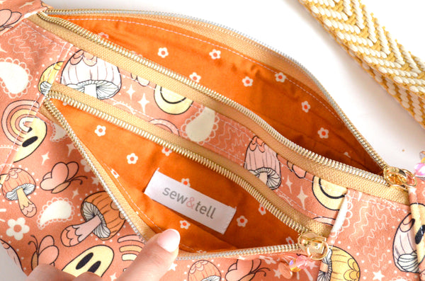 Ochre Mushroom Smiley Fanny Pack