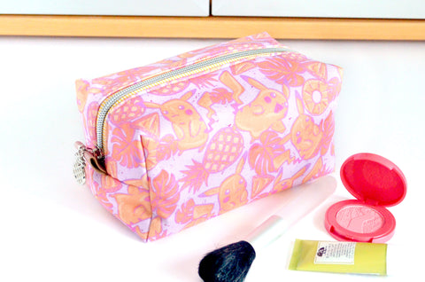 Pineapple Monster Boxy Toiletry Bag