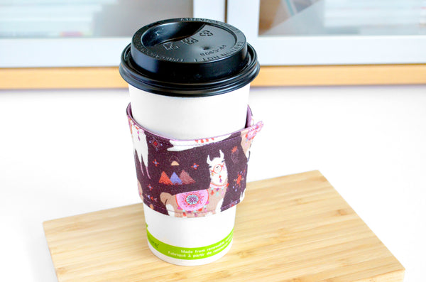 Purple Llama Coffee Sleeve