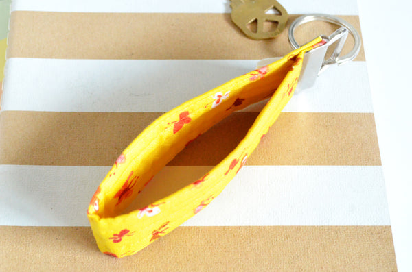 Yellow Fabric Keychain