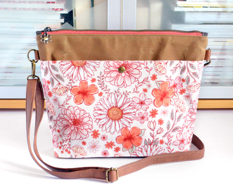 Red Boho Floral Crossbody Bag