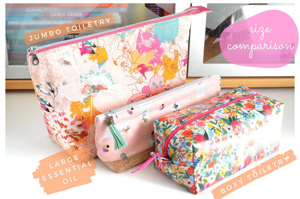 Peach Floral - Jumbo & Boxy Toiletry Bags