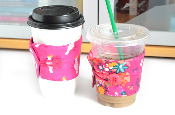 Hot Pink Coffee Sleeve