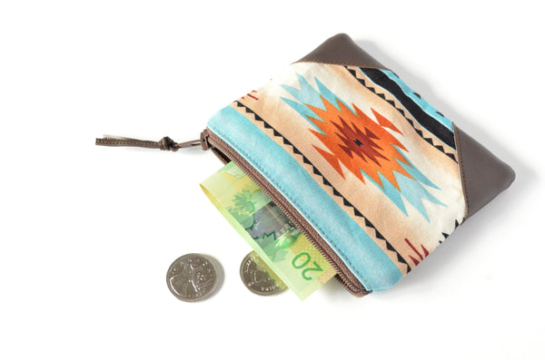 Orange & Blue Boho Coin Purse